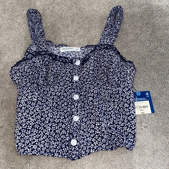Arizona Jean Company Tops - Women’s size S floral cropped tank top NWT